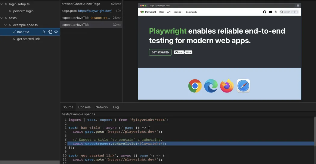 Playwright UI
